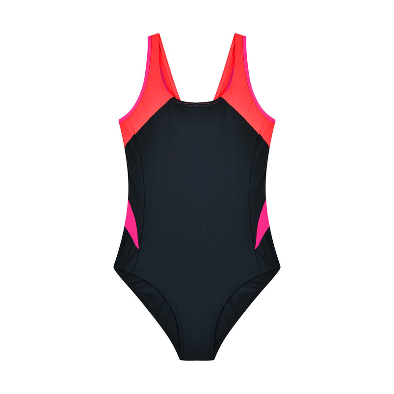 Cargue la imagen en el visor de la galería, Bañador deportivo de mujer con panel de espalda cruzada.