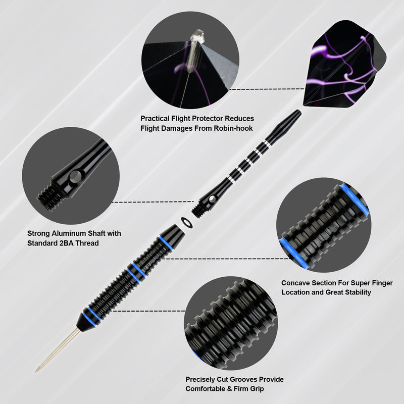 Laden Sie das Bild in Galerie -Viewer, Formula Sports Dartpfeil-Set mit Metallspitze, 12 Stück