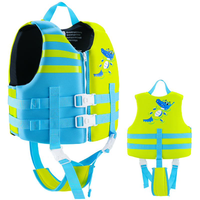 Cargue la imagen en el visor de la galería, Schwimmweste Schaumstoff Kinder, Krokodil