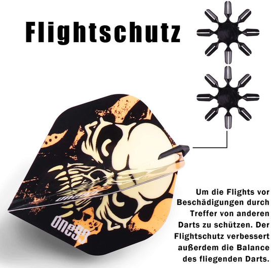 Juego de dardos de punta blanda One80 con accesorios | 12 paquetes