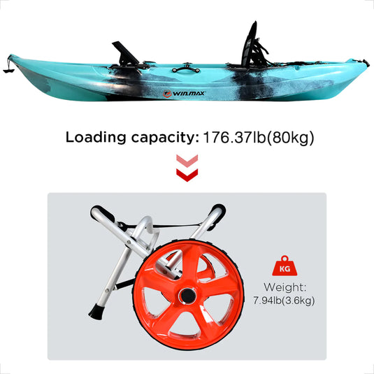 Carro de transporte para kayak de aluminio plegable WIN.MAX