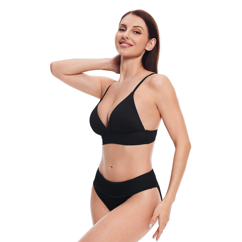 Laden Sie das Bild in Galerie -Viewer, Schwarzes Bikini Set