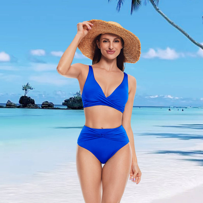 Laden Sie das Bild in Galerie -Viewer, Klein blau Bikini Set