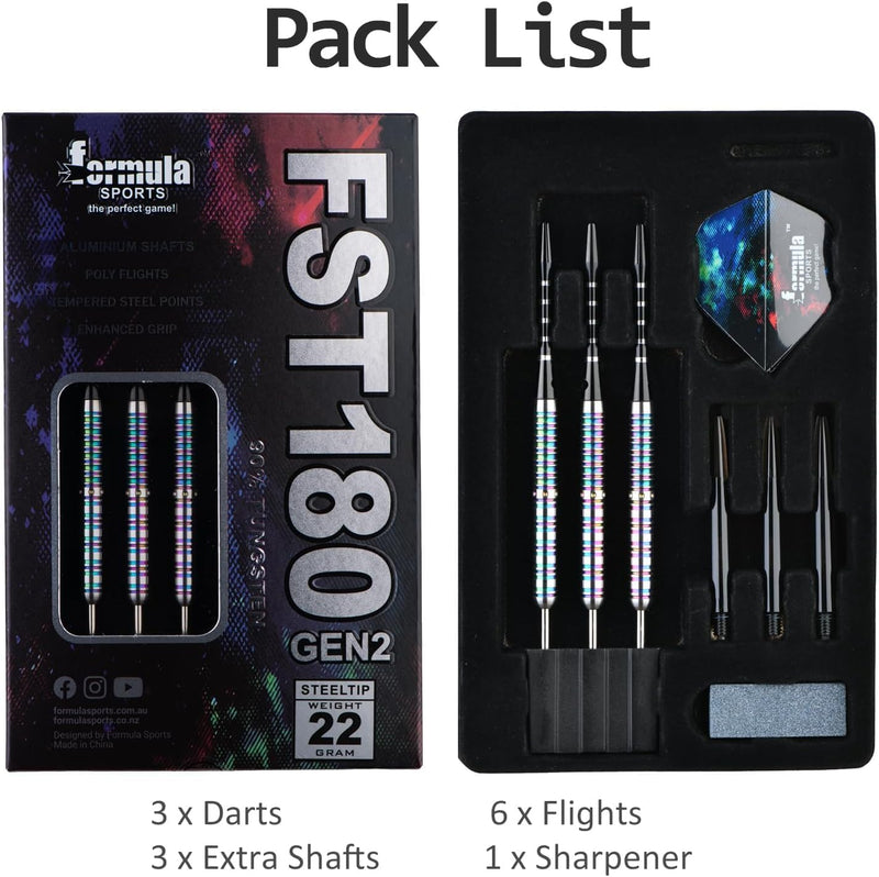 Load image into Gallery viewer, Formula Sports FST180 Gen2, 90% Tungsten Steel Tip Dart Set