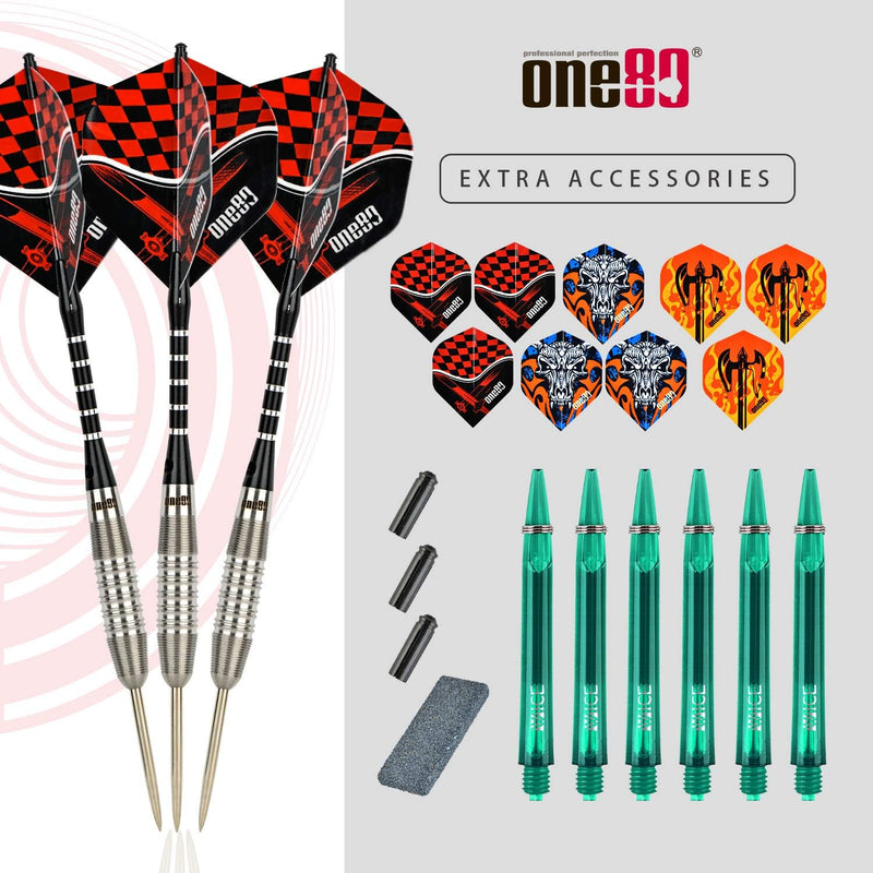 Laden Sie das Bild in Galerie -Viewer, ONE80 Professionelles Steel Darts mit 3 Schäften