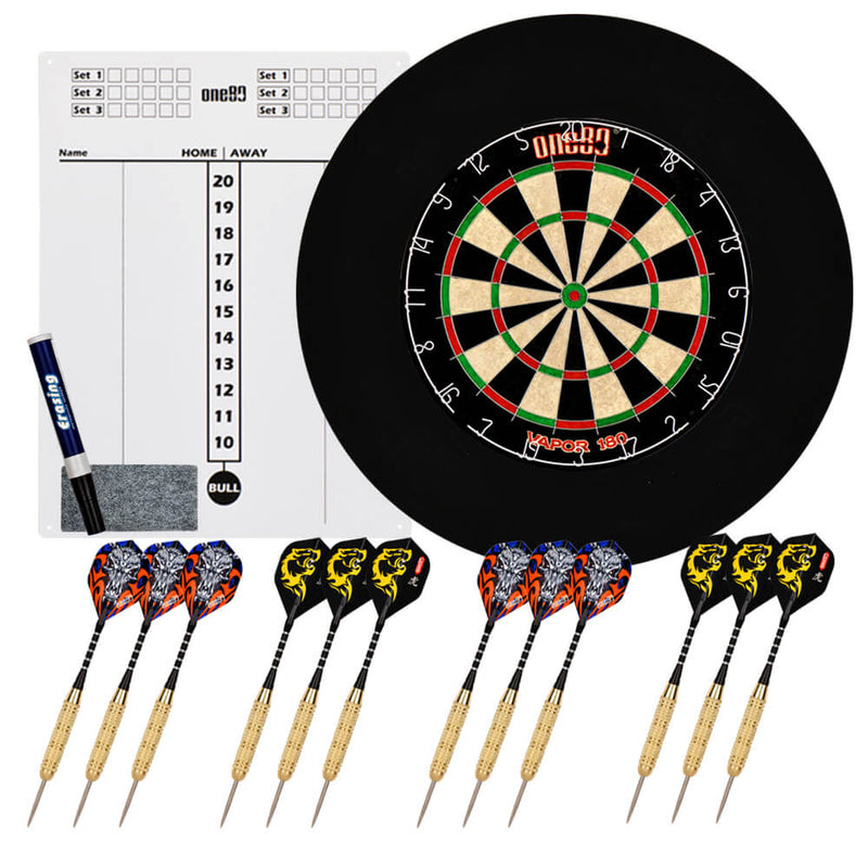 Load image into Gallery viewer, One80 Professional Size Dartboard Set with Scoreboard - 4220
