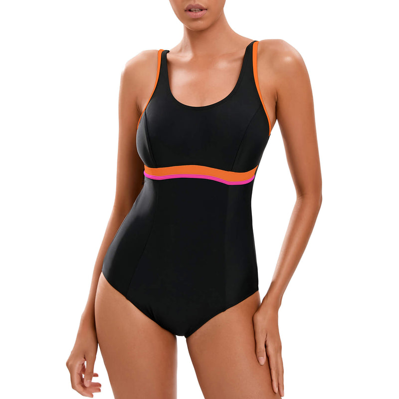 Cargue la imagen en el visor de la galería, Bañador deportivo para mujer con espalda en U