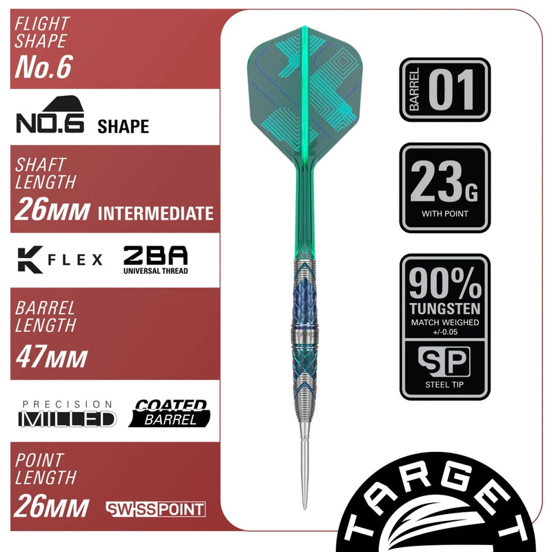 Load image into Gallery viewer, Target Japan Kaze Series Ceros 01 Swiss Point Steeldart-90% Tungsten