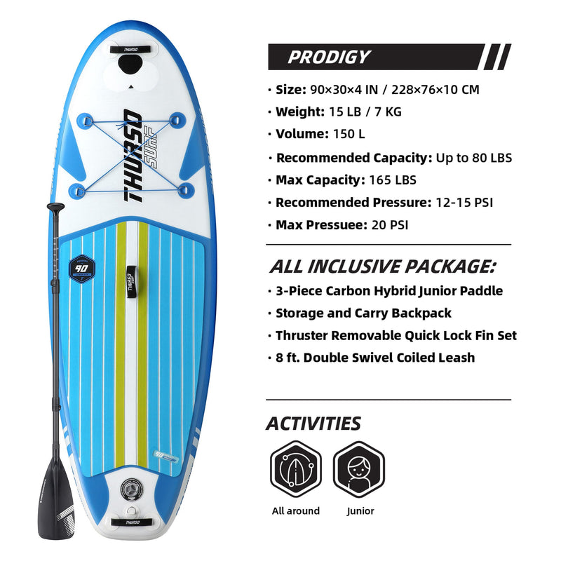 Cargue la imagen en el visor de la galería, Thursosurf Prodigy 7'6" - Aufblasbares SUP set -Junior