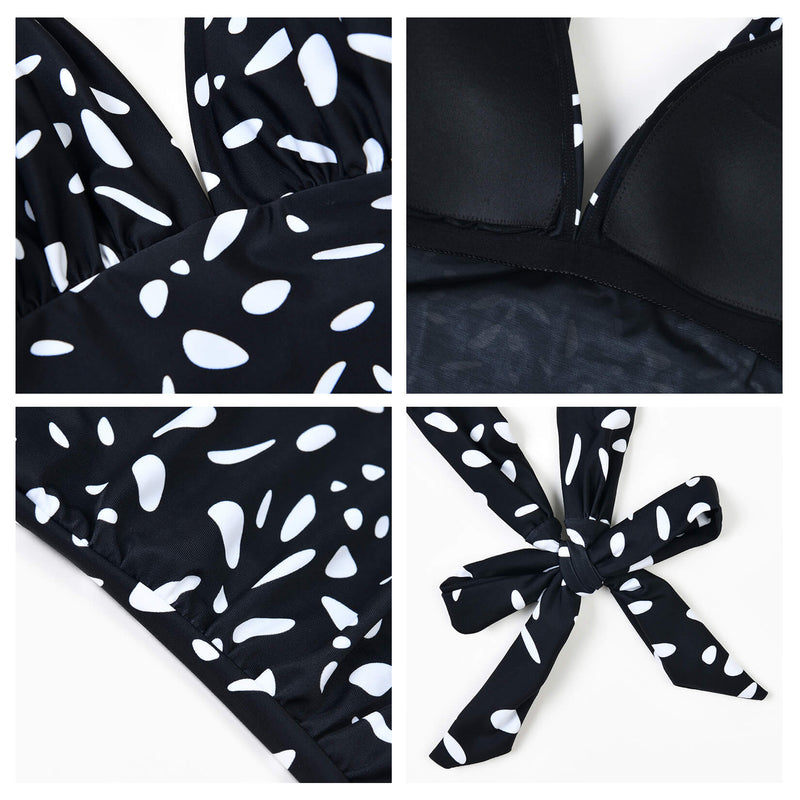 Cargue la imagen en el visor de la galería, Bañador elegante push-up para mujer con volantes