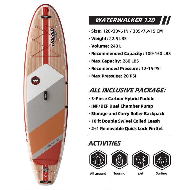 Cargue la imagen en el visor de la galería, Tabla de SUP polivalente Waterwalker 120 de 10 pies
