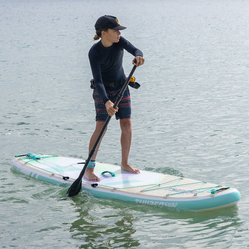 Cargue la imagen en el visor de la galería, boy paddling on thurso surf adept paddle board