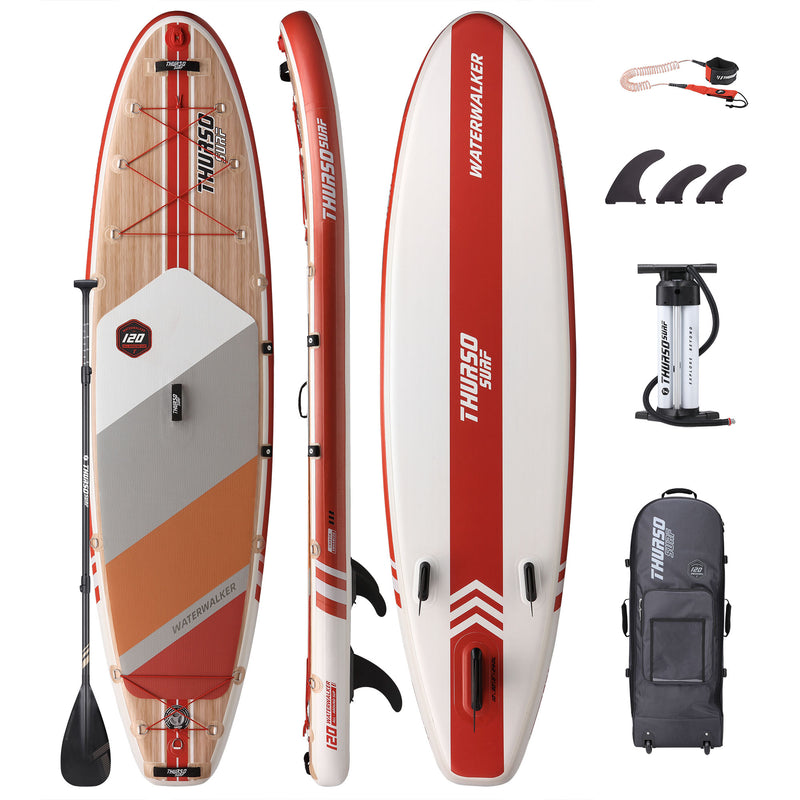 Cargue la imagen en el visor de la galería, stand up paddle board waterwalker 120 crimson package thurso surf