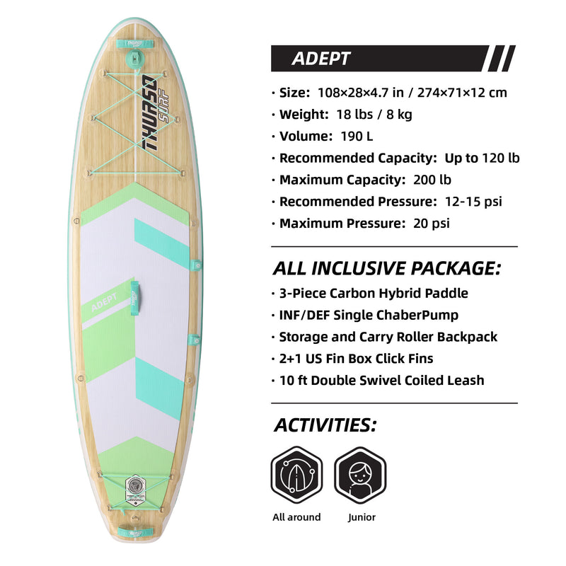 Cargue la imagen en el visor de la galería, thurso-surf-adept-108-stand-up-paddle-board-parameters