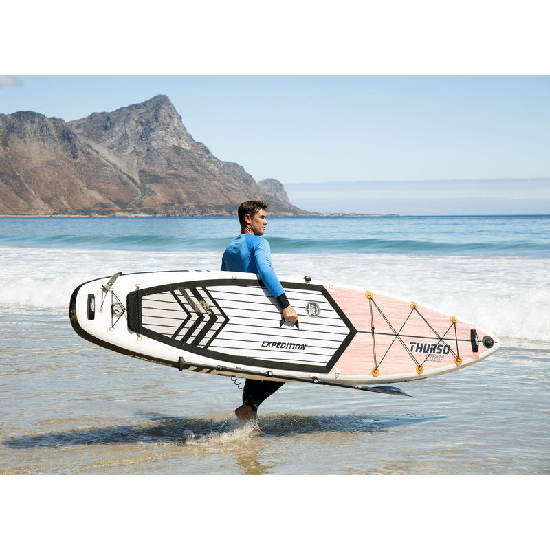Cargue la imagen en el visor de la galería, touring paddle board thurso surf expedition man carrying sup