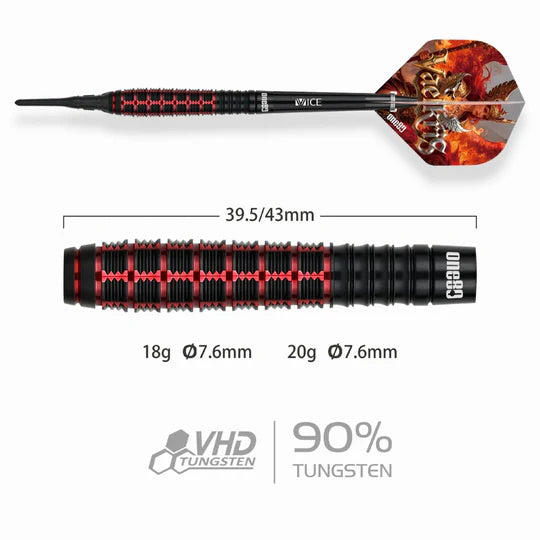 Laden Sie das Bild in Galerie -Viewer, One80 Vaelkris V01 90% Tungsten Softip Dart