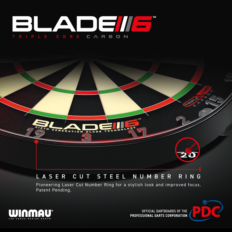 Laden Sie das Bild in Galerie -Viewer, WINMAU Blade 6 Triple Core Dartboard