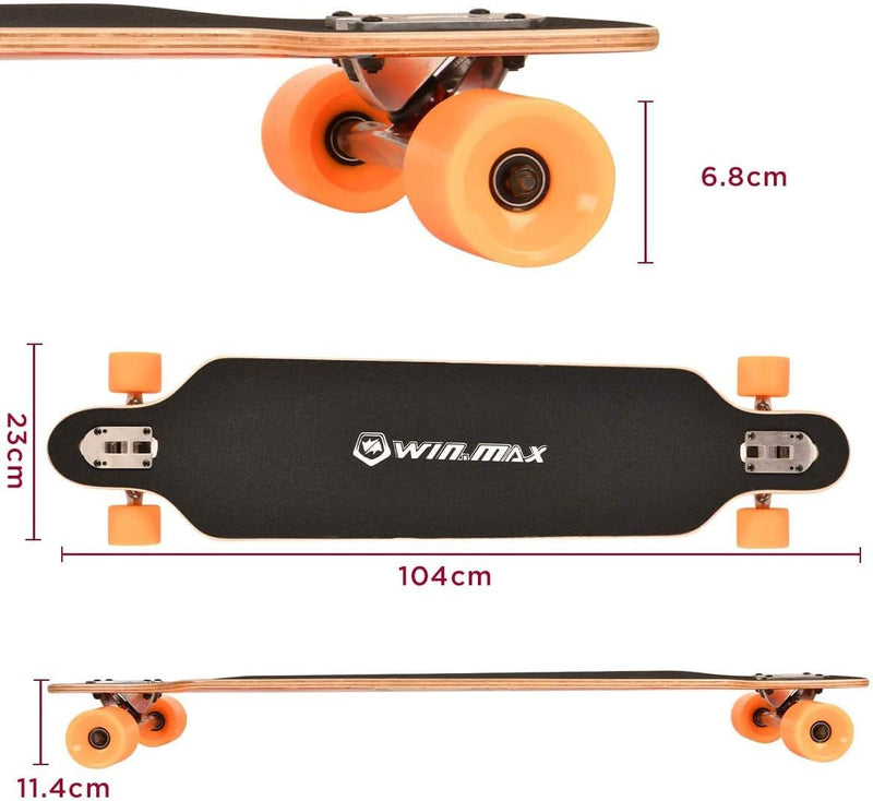 Cargue la imagen en el visor de la galería, WIN.MAX 8 Lagen Maple Rutschfest Komplett Skateboard 41”