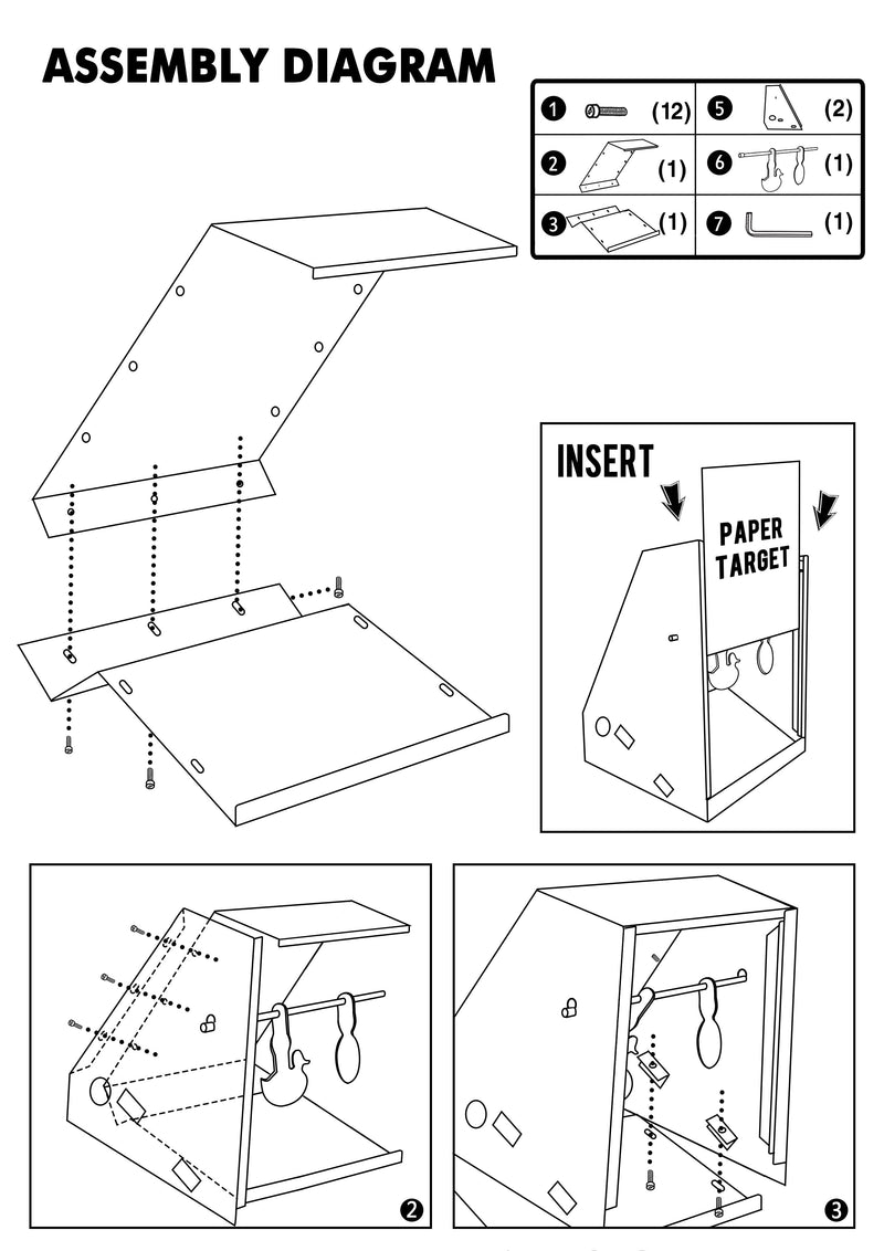 Laden Sie das Bild in Galerie -Viewer, TOB Trapezium Shape Pellet Trap Hunting Spinner Target And Paper Target
