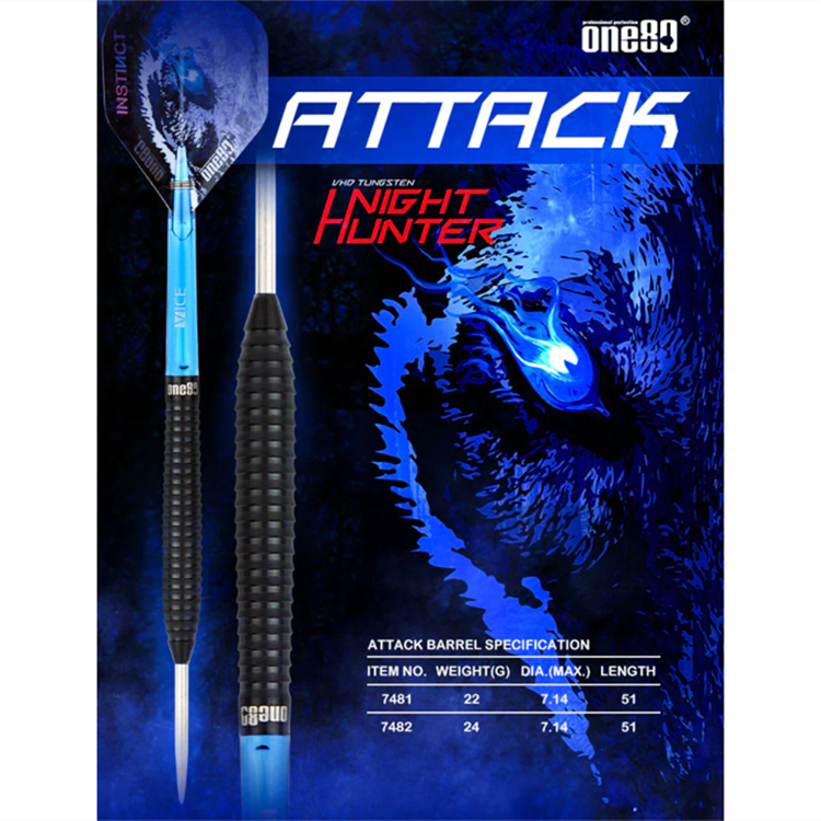 Load image into Gallery viewer, One80 Night Hunter Attack Steel Tip