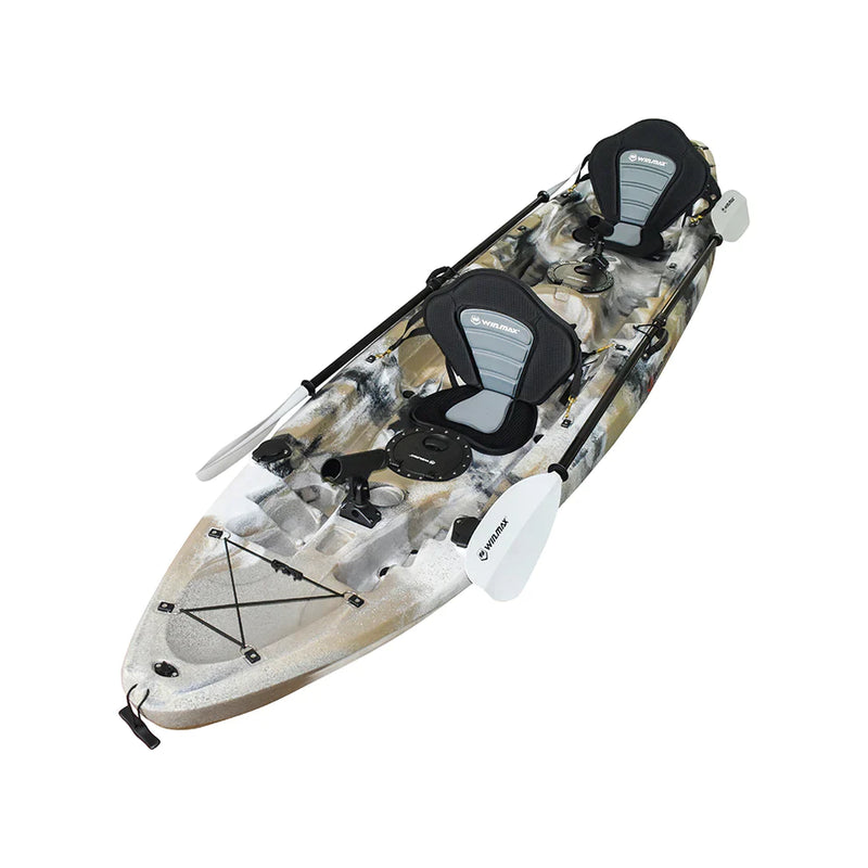 Cargue la imagen en el visor de la galería, WIN.MAX Whale Family Kayak de pesca en río para dos personas con 2 remos combinados