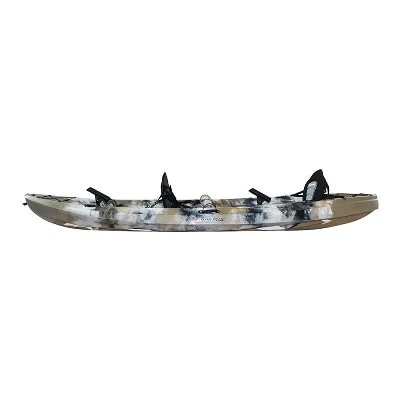 Cargue la imagen en el visor de la galería, WIN.MAX Whale Family Kayak de pesca en río para dos personas con 2 remos combinados