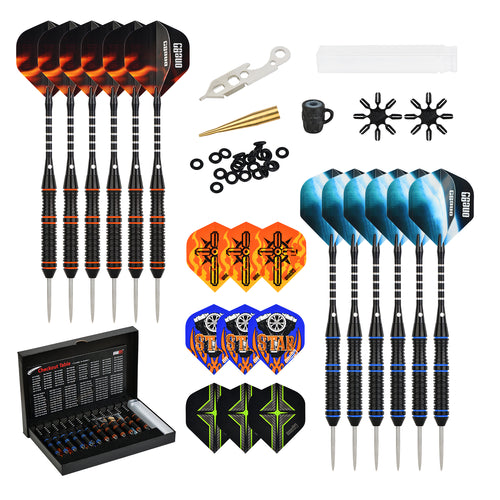 One80 Dartpfeil-Set mit Metallspitze, 12 Stück