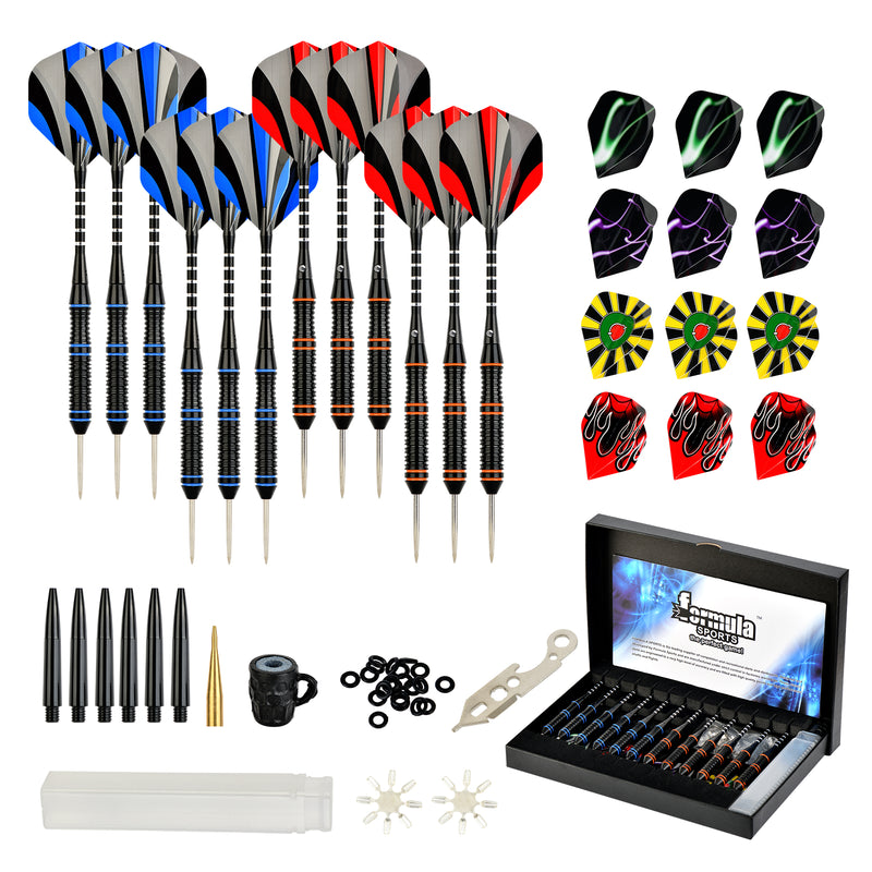 Laden Sie das Bild in Galerie -Viewer, Formula Sports Dartpfeil-Set mit Metallspitze, 12 Stück
