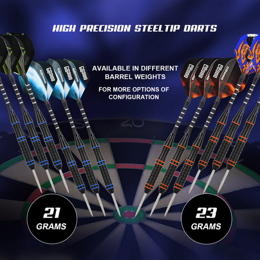 One80 Dartpfeil-Set mit Metallspitze, 12 Stück