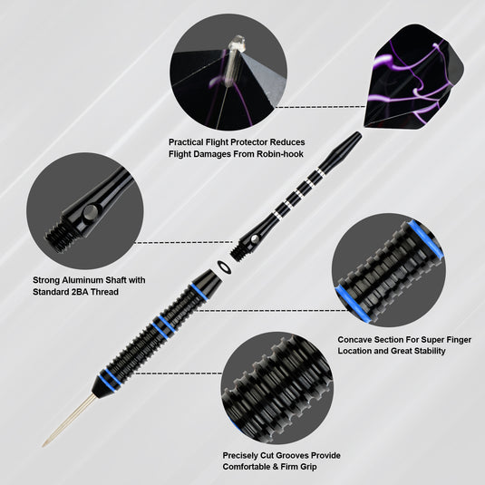 Formula Sports Dartpfeil-Set mit Metallspitze, 12 Stück