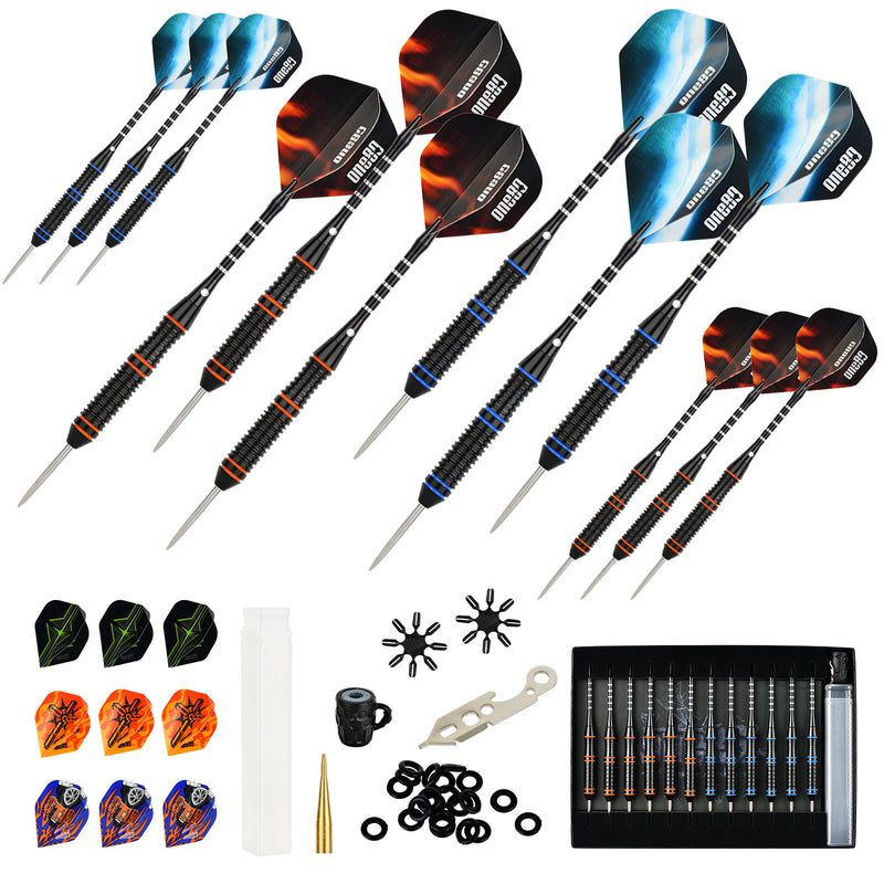 Cargue la imagen en el visor de la galería, One80 Dartpfeil-Set mit Metallspitze, 12 Stück
