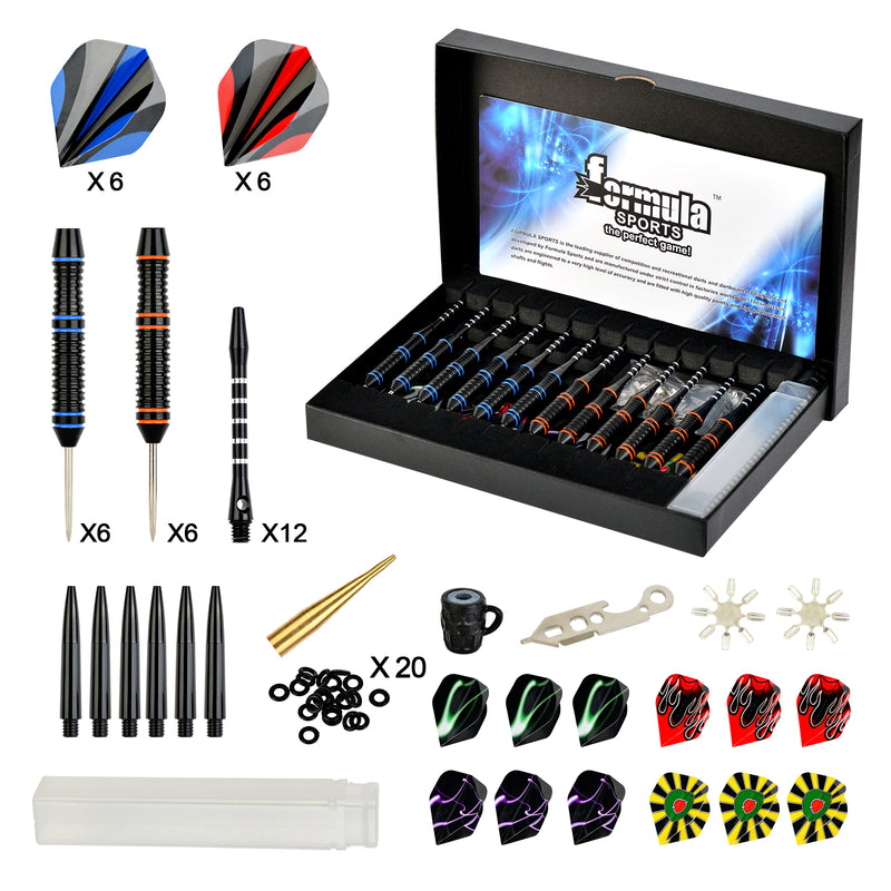 Laden Sie das Bild in Galerie -Viewer, Formula Sports Dartpfeil-Set mit Metallspitze, 12 Stück

