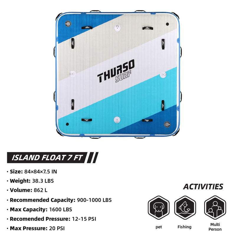 Load image into Gallery viewer, Island 7' Inflatable Dock Floating Platform
