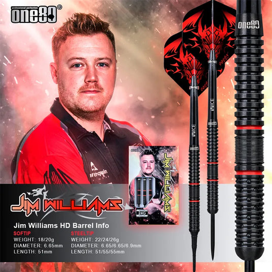 One80 Jim Williams Signature Dart HD Steel Tip