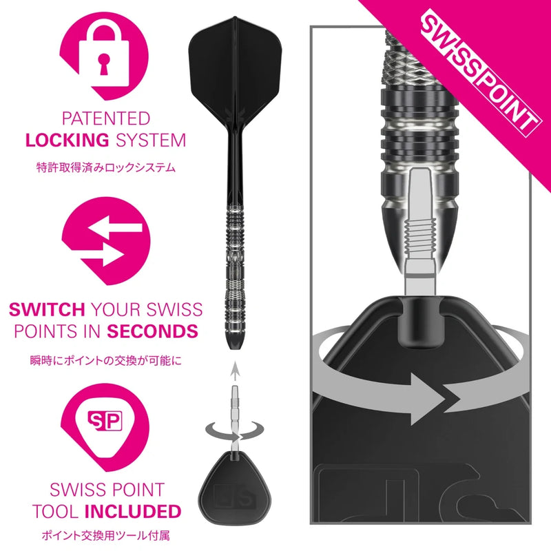 Laden Sie das Bild in Galerie -Viewer, Target Japan Black Marque Dragon 3.0 SP 90% Tungsten Steeldarts
