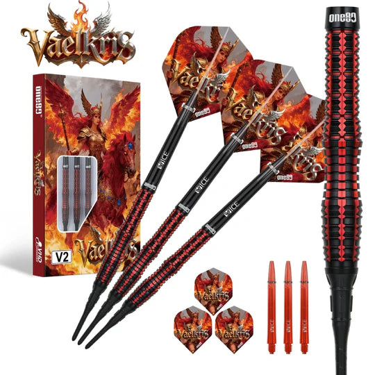 Laden Sie das Bild in Galerie -Viewer, One80 Vaelkris V02 90% Tungsten Softip Dart
